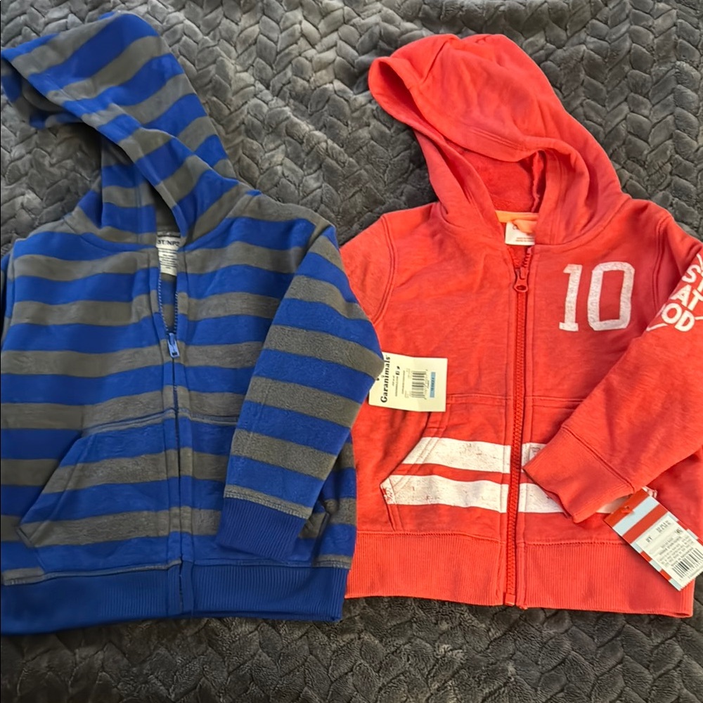 Blue and Red Kids Hoodies Set